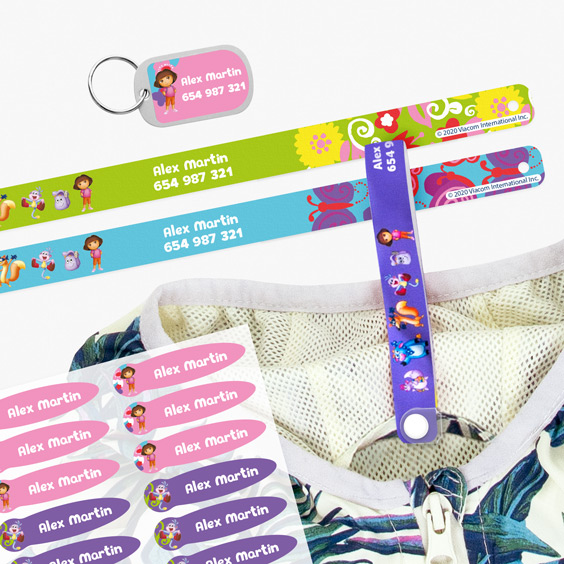 Pack etiquetas de Dora Exploradora