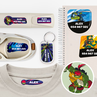 Pack Etichette delle Tartarughe Ninja