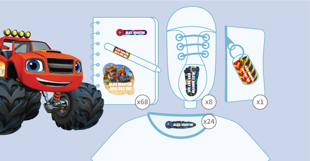 Pack etiquetes de Blaze