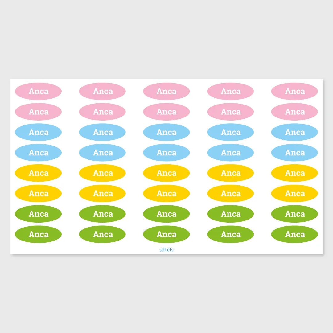 Etichete personalizate cu nume pentru copii