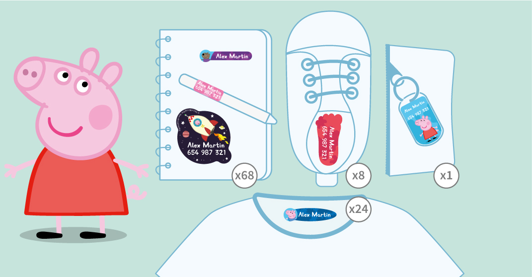 Peppa Pig Name Label Pack