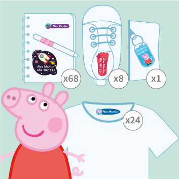 Pack etiquetes de Peppa Pig