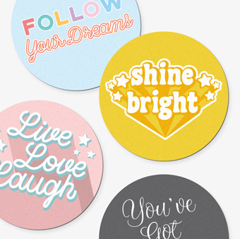 Magnets with inspirational messages
