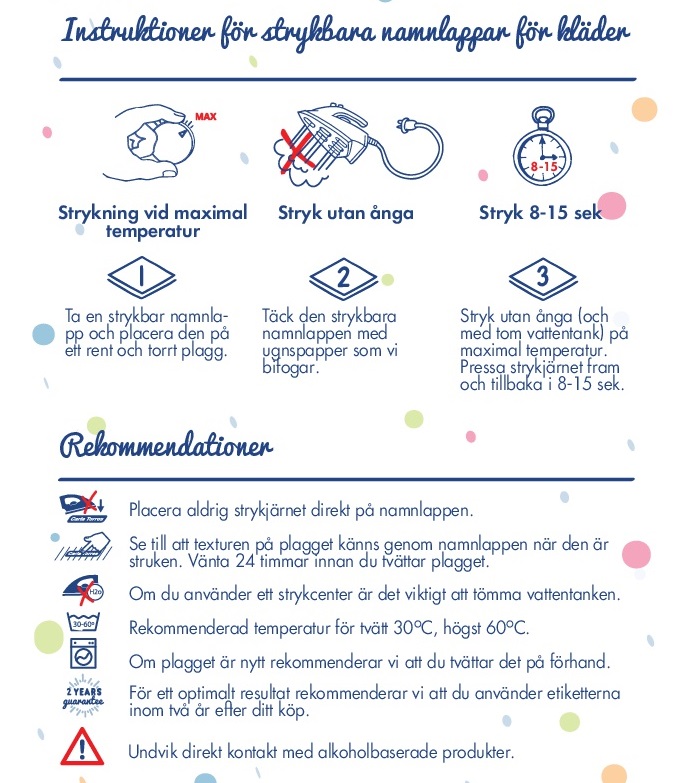 Instrucciones ropa se