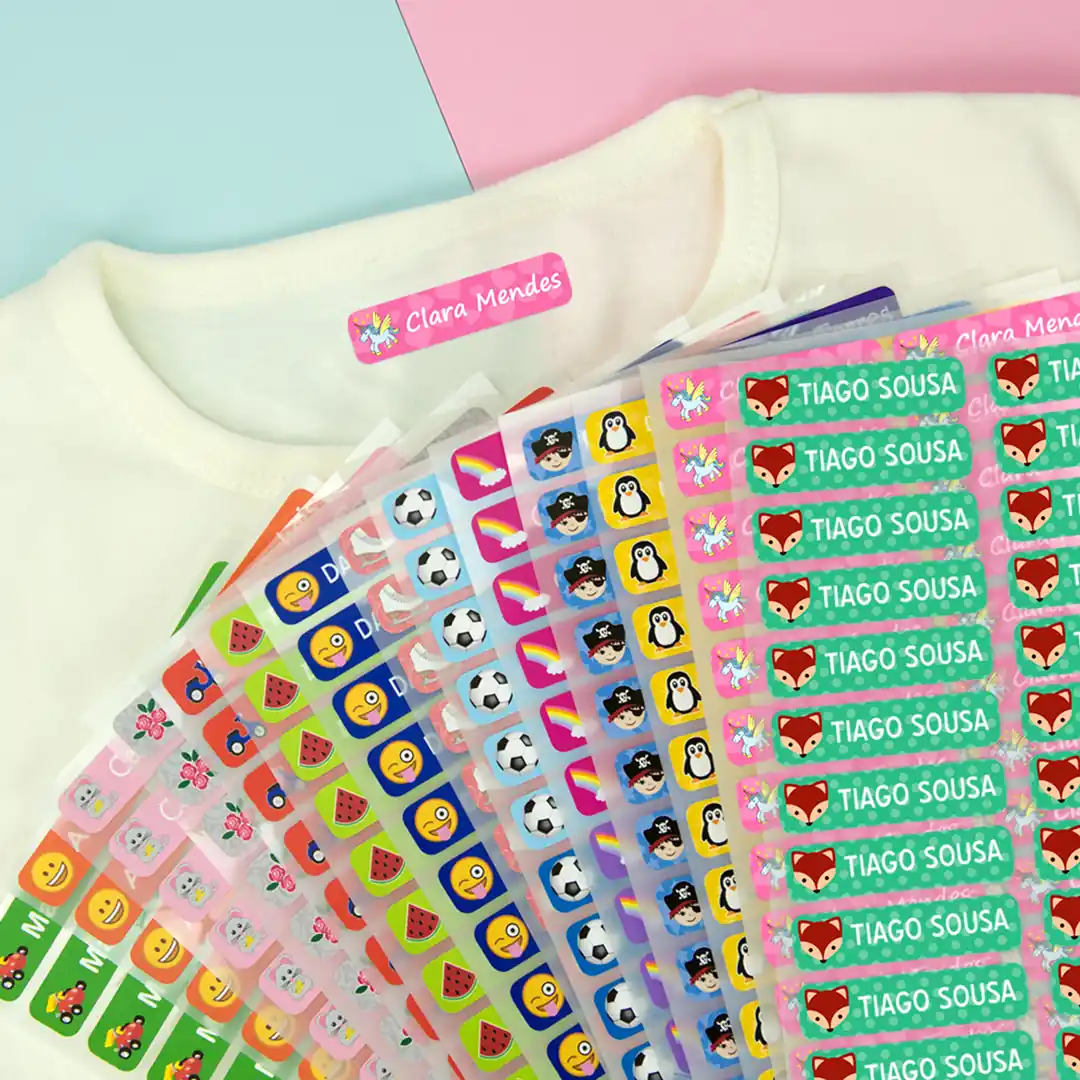 Etiquetas para roupa pequenas