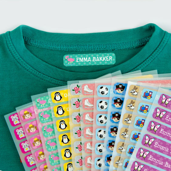 Kleine naamlabels voor kleding