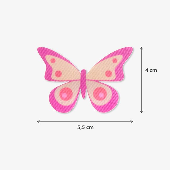 Iron-On Patch Pink Butterfly