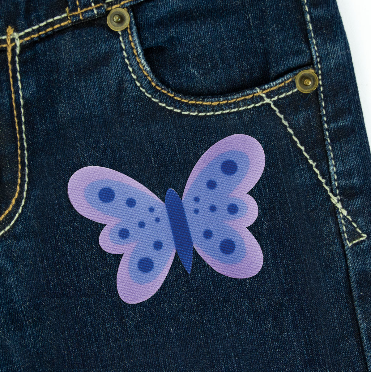 Iron-On Patch Purple Butterfly