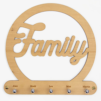 Colgador de llaves personalizado Family