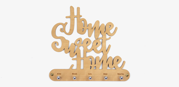 Home Sweet Home Custom Keyring Hanger
