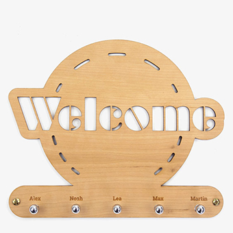 Welcome Custom Keyring Hanger