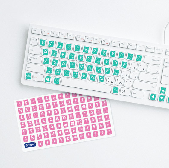 Aufkleber für die Tastatur