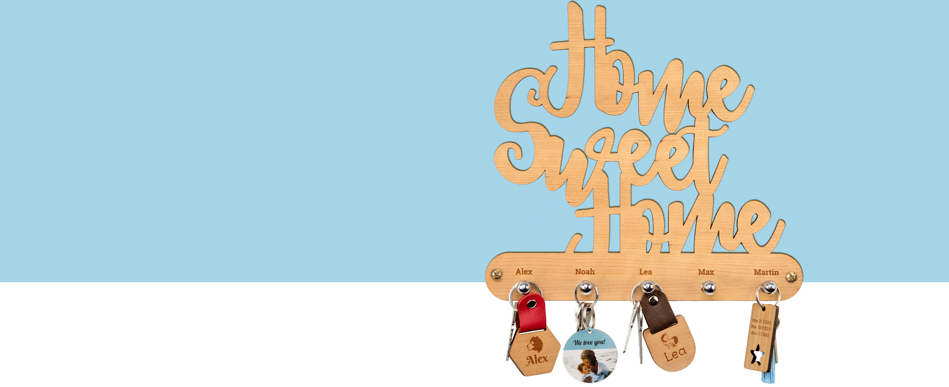 profunditat_Organisatie en ontwerp<br />
Ga hand in hand<br />
<br />
Creëer uw gepersonaliseerde<br />
sleutelhangers bij Stikets<br />