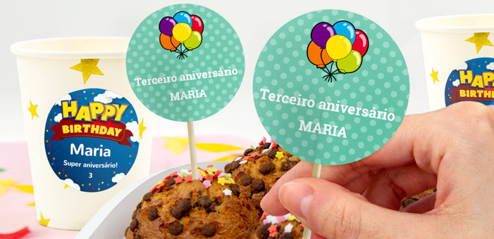 Etiquetas para aniversários