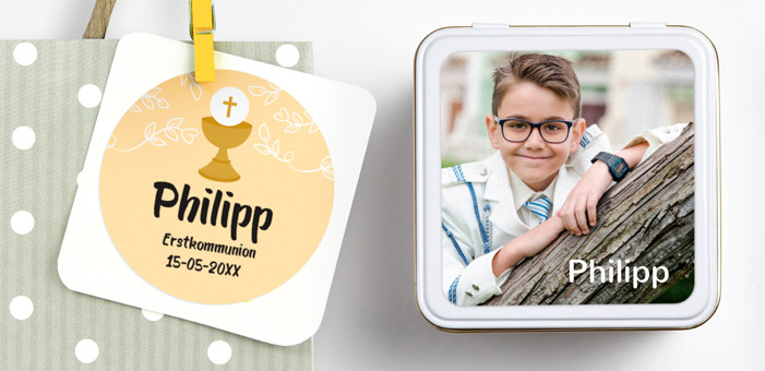 Aufkleber für Kommunionen