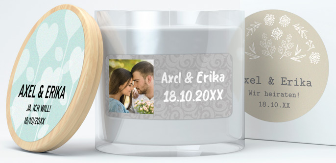 Aufkleber für Hochzeiten
