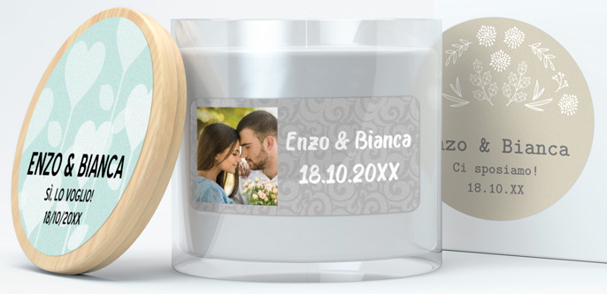 Etichette per le bomboniere dei Matrimoni