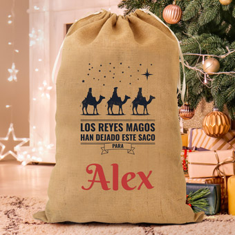 Saco Reyes Magos personalizado, Melchor Gaspar y Baltasar