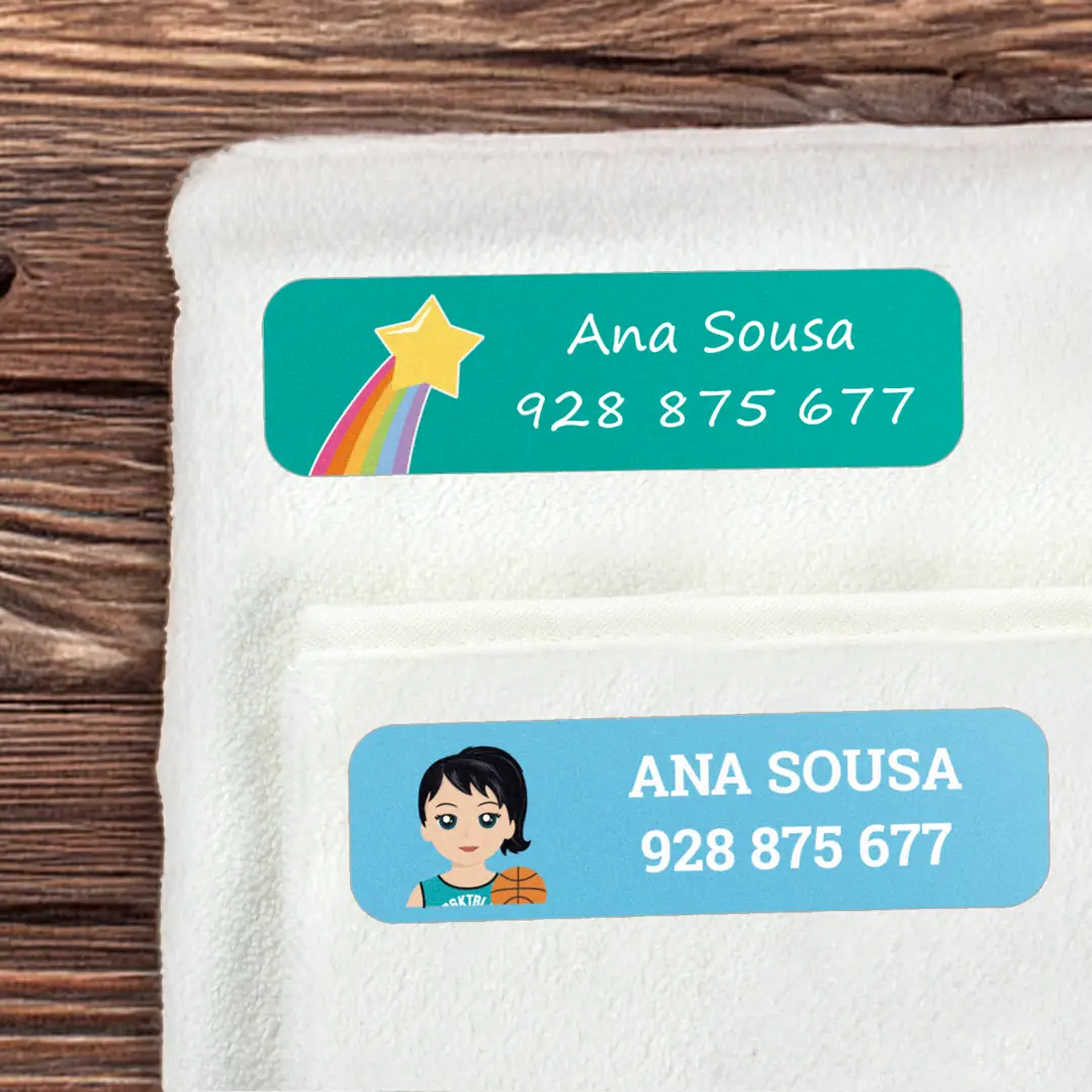 Etiquetas para roupa grandes