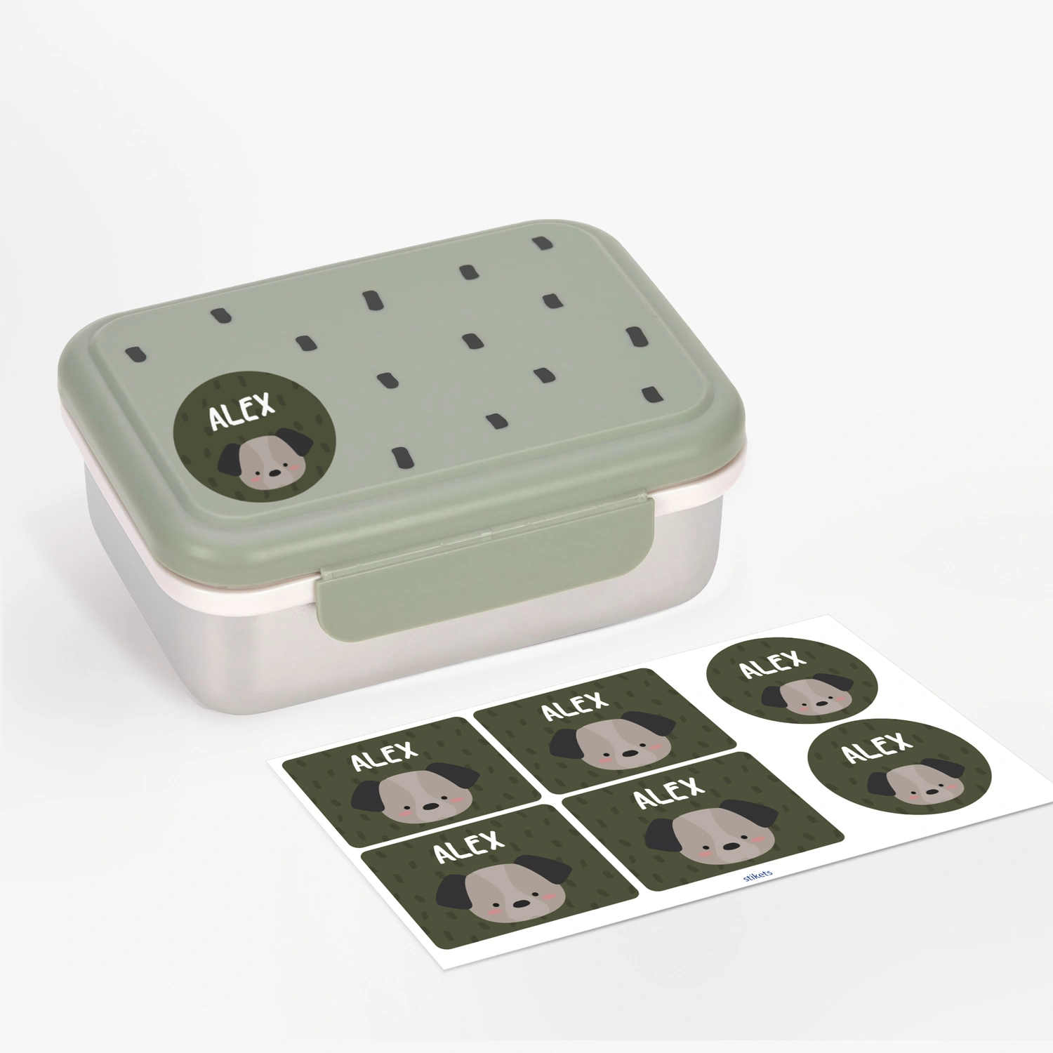 Happy Prints Olive Children's Snack Box by Lässig Happy Prints Olive Children's Snack Box by Lässig