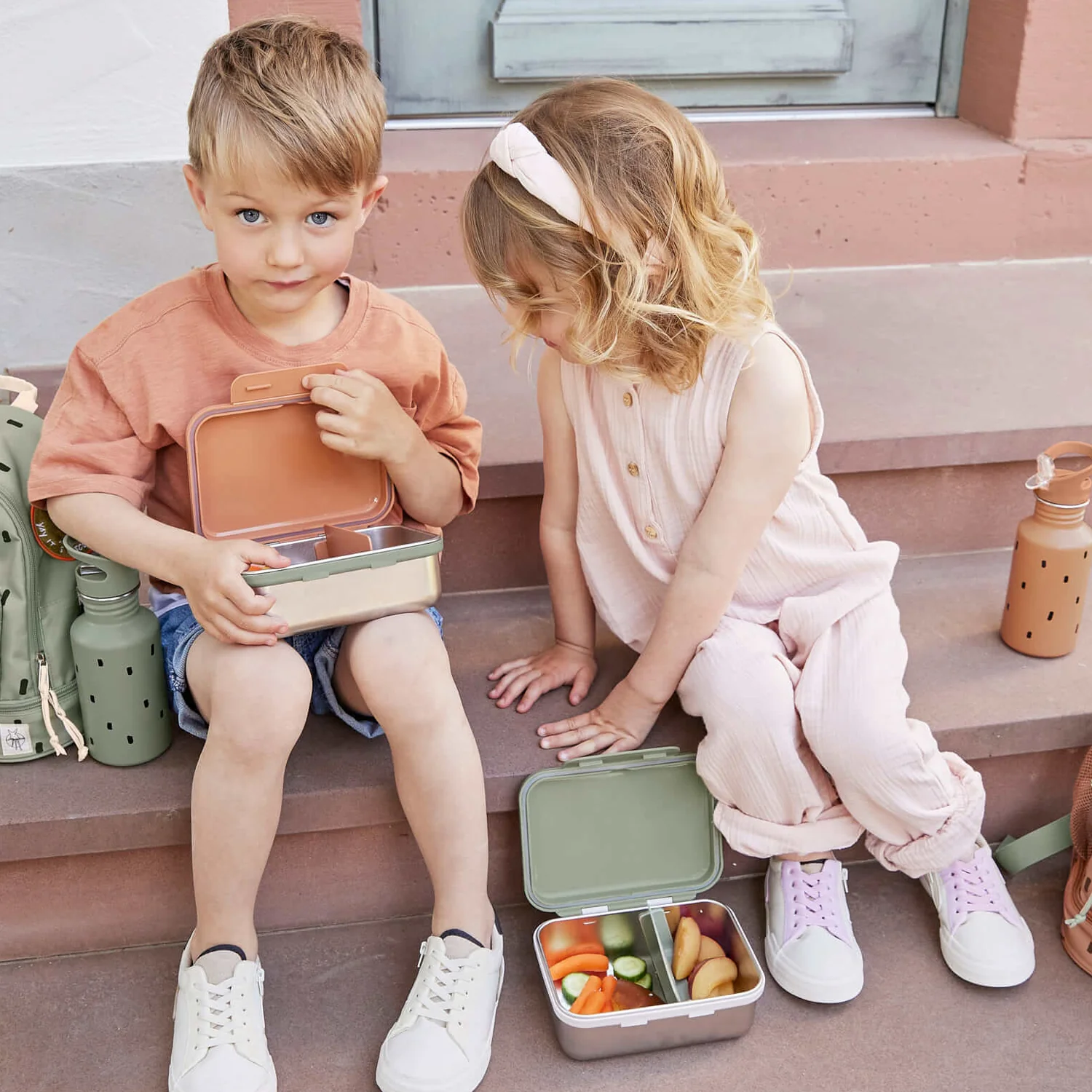 Happy Prints Olive Children's Snack Box by Lässig Happy Prints Olive Children's Snack Box by Lässig