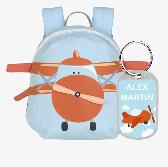 Propeller Plane Mini Backpack by Lässig Customizable