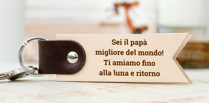 Portachiavi in pelle personalizzato