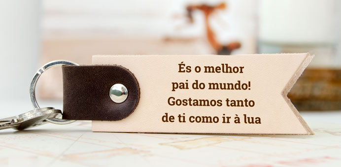 Porta-chaves personalizado de couro