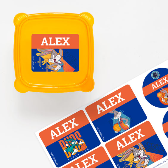 Looney Tunes Name Labels for Water Bottles and Lunch Boxes