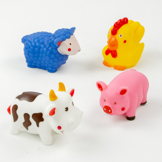 Farm-themed Sprinkler Bath Toys with  4 pieces