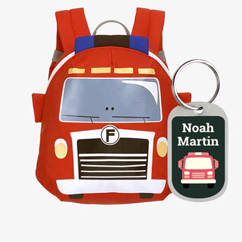 Mini zaino Camion dei Pompieri Lässig personalizzabile