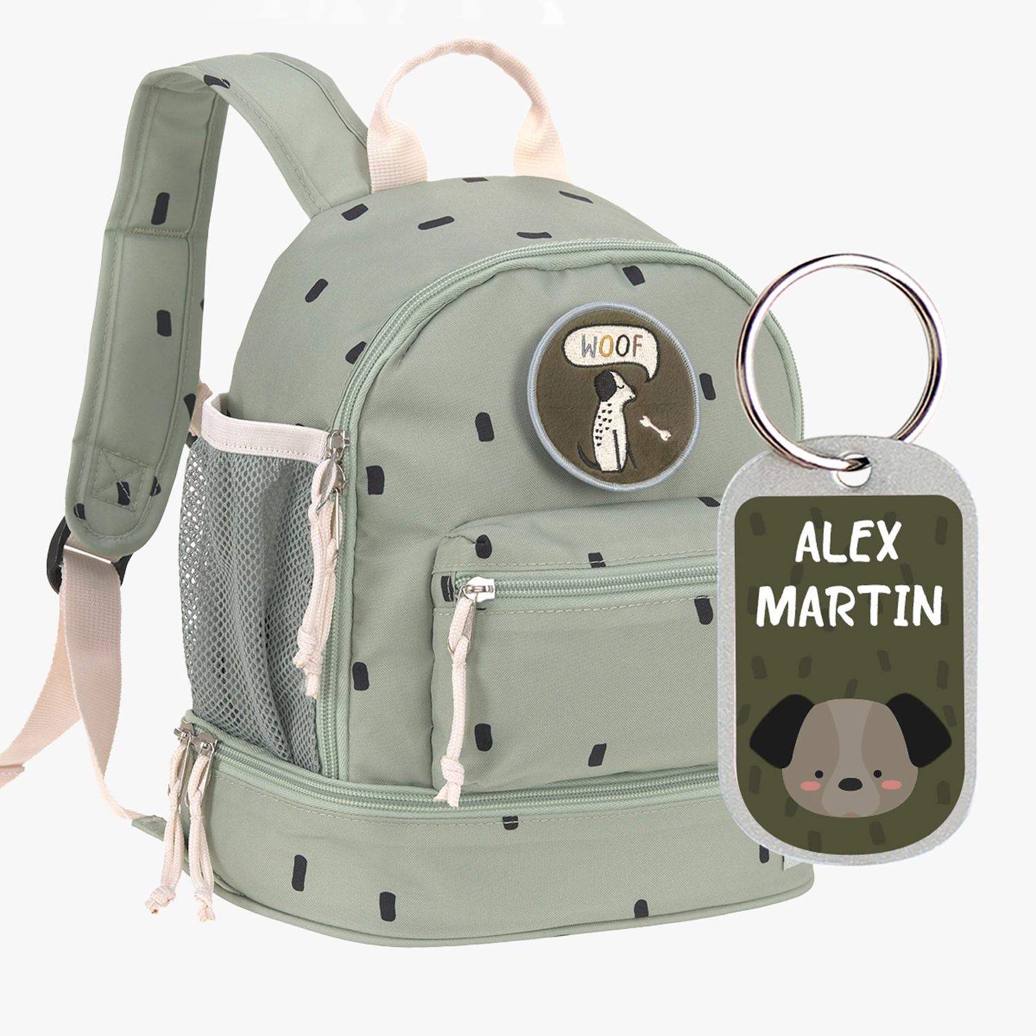 Happy Prints Light Olive Backpack Lässig