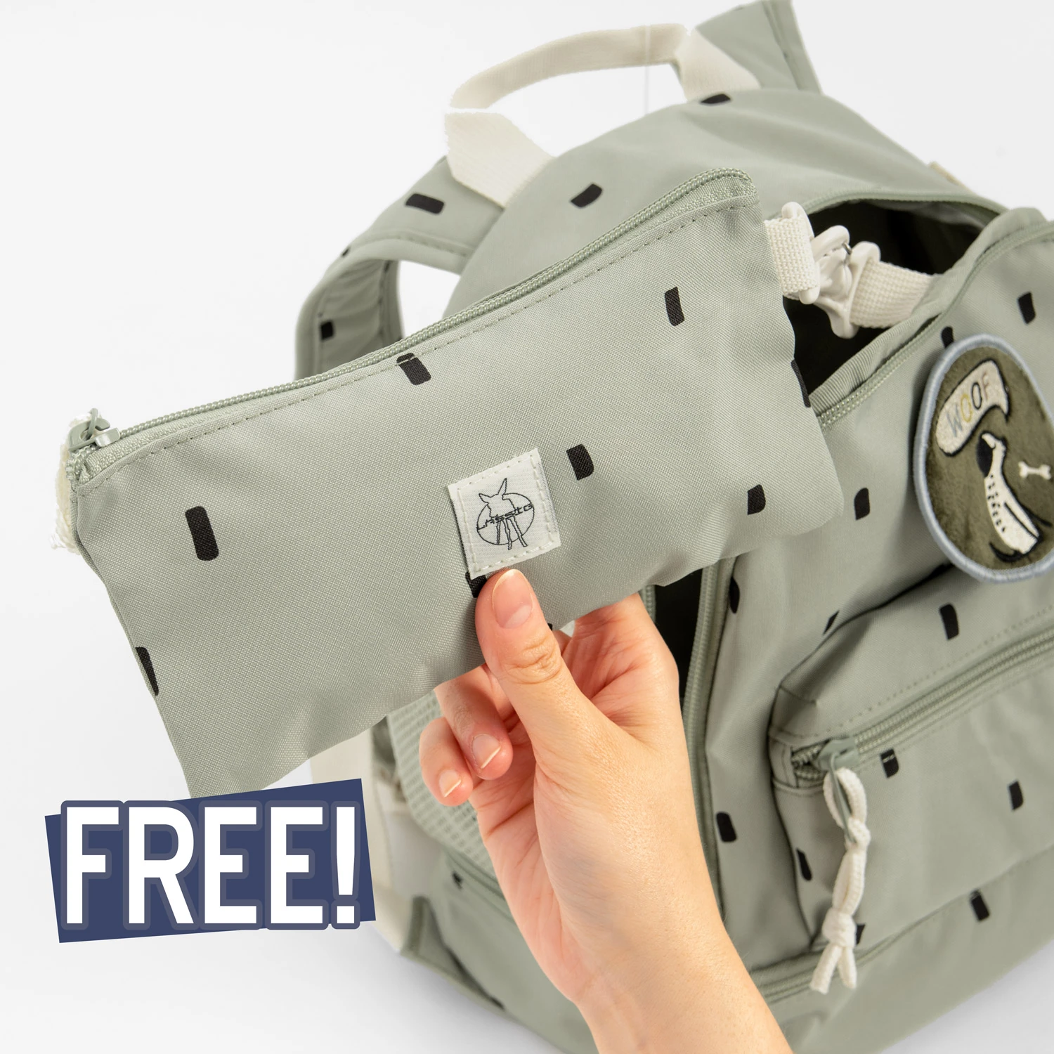 Happy Prints Light Olive Backpack Lässig