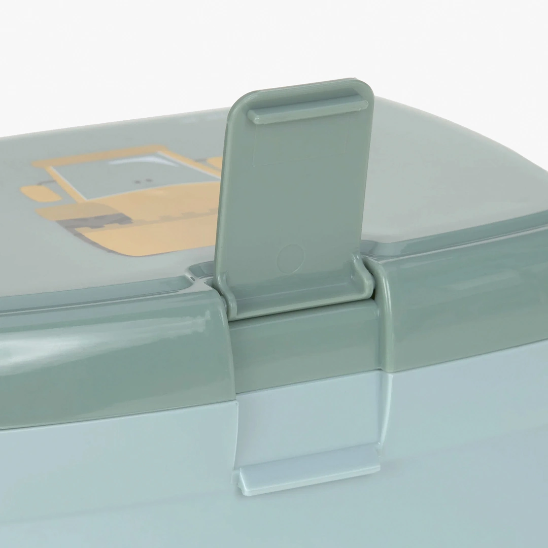 Set lunch box e borraccia per bambini Escavatore dei Pompieri di Lässig personalizzabile