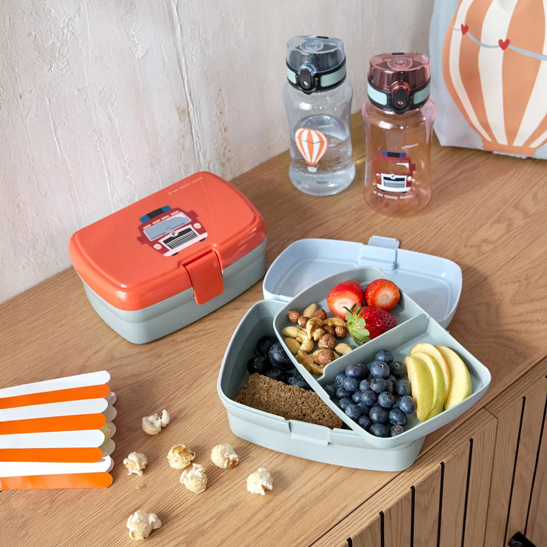Set lunch box e borraccia per bambini Camion dei Pompieri di Lässig personalizzabile Set lunch box e borraccia per bambini Camion dei Pompieri di Lässig personalizzabile