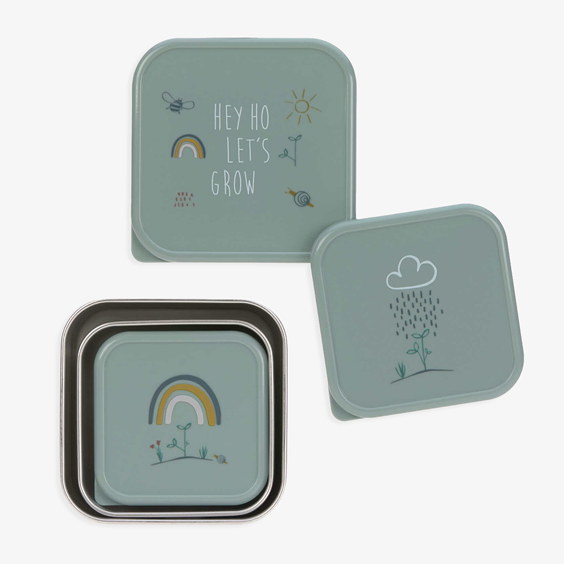 3er Set Lunchboxen für Kinder mit Regenbogen von Lässig