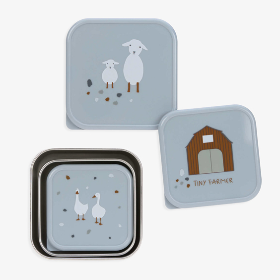 Tiny Farmer Set of 3 Children's Lunchboxes by Lässig Customizable