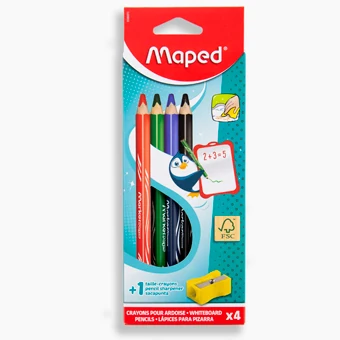 Maped Erasable Wooden Pencils for Whiteboards and Dry-Erase Surfaces