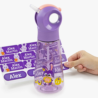 Kinderwaterfles met bruisend rietje van Maped Minz Lapin