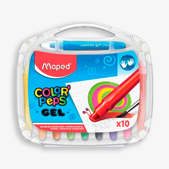 Mallette de 10 crayons gel aquarellables pour enfants Maped
