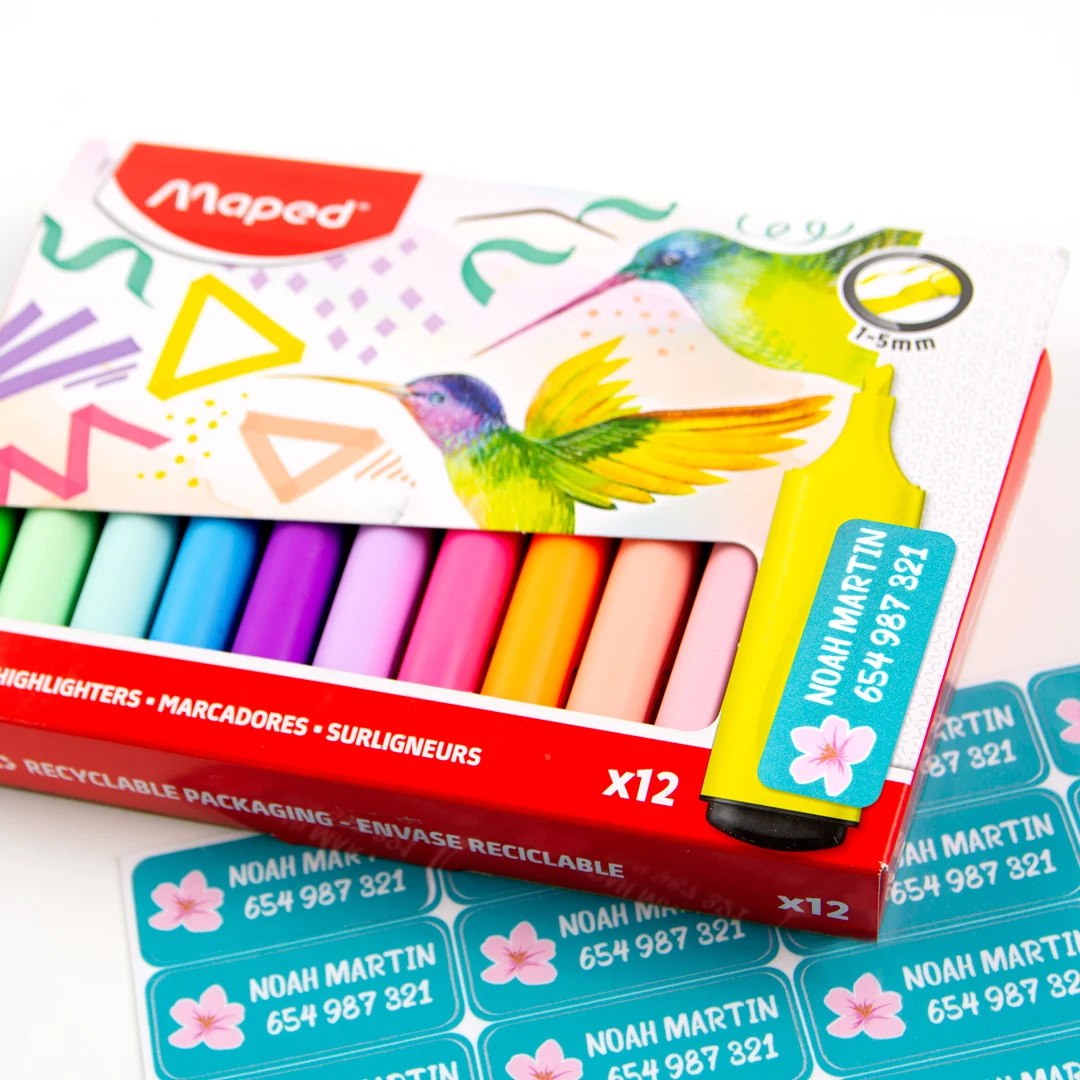Maped-12 subrayadores Fluos vivos y pastel Maped-12 subrayadores Fluos vivos y pastel