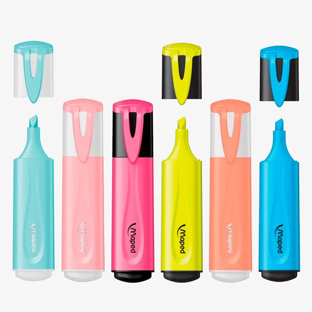 Maped-12 subrayadores Fluos vivos y pastel Maped-12 subrayadores Fluos vivos y pastel