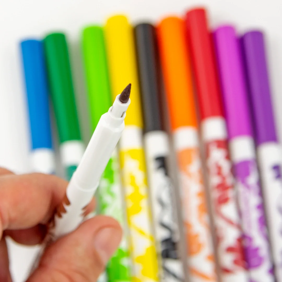 Caixa de 10 retoladors punta pinzell ultarrentables Maped per a nens