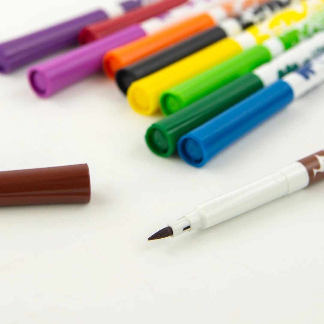 Caixa de 10 retoladors punta pinzell ultarrentables Maped per a nens