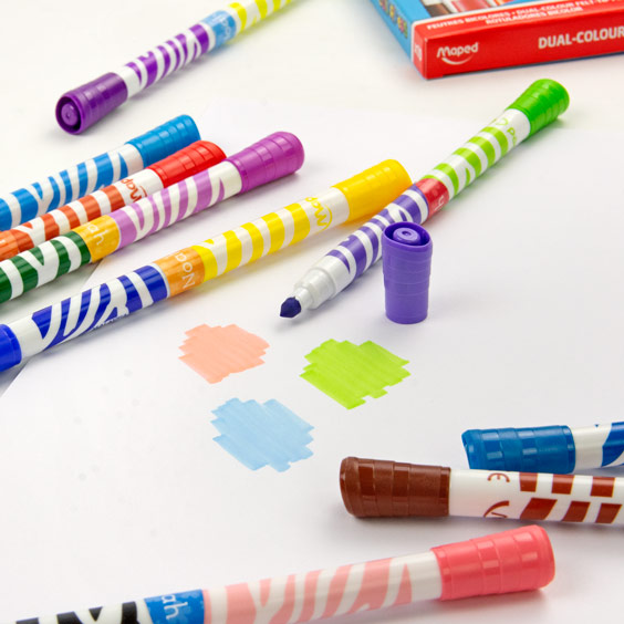 Maped Dual-Colour Felt-Tip Pens
