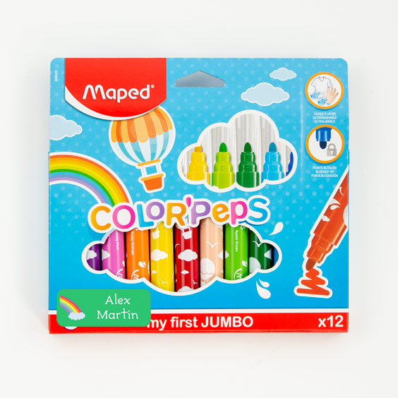 Palette De Peinture Maped Color'Peps - 6 Compartiments + 4 Porte-pinceaux Anti-roulis (blanc)