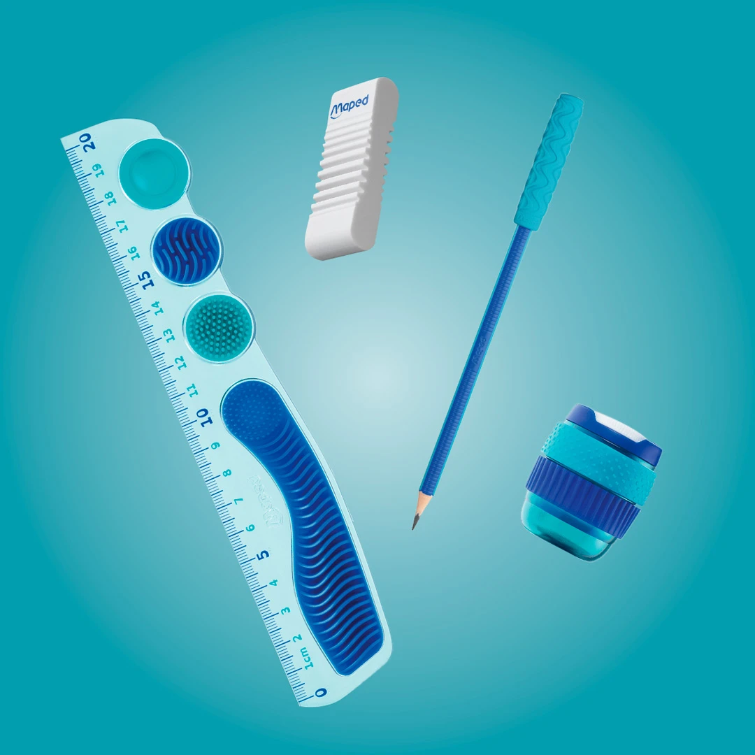 Kidy Learn Concentration School Accessories Kit by Maped – 4 Pieces
