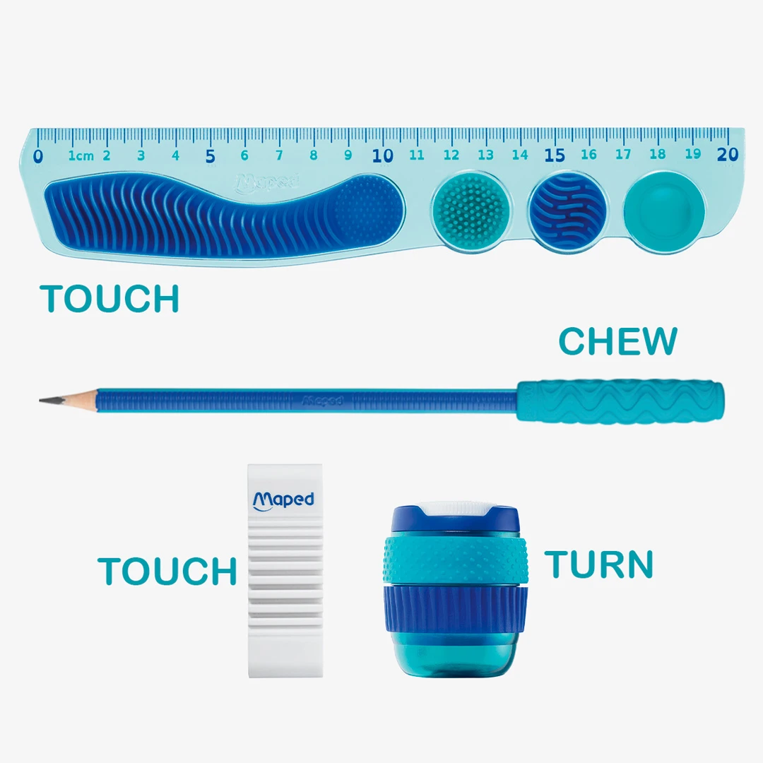 Kidy Learn Concentration School Accessories Kit by Maped – 4 Pieces