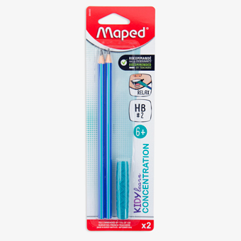Set of 2 Pencils with Chewable Accessory – Maped Kidy Learn Concentration