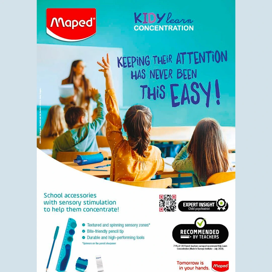 Set of 2 Pencils with Chewable Accessory – Maped Kidy Learn Concentration